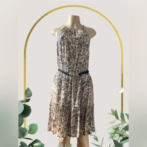 Leopard Print Sleeveless Dress